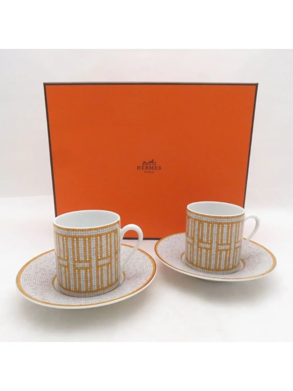 Hermes Un Mosaic 24 Coffee Cup & Saucer